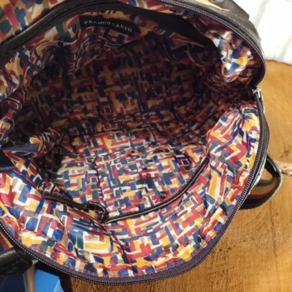 Retro Rainbow Strap Nylon Bag with tethered mini purse - Picture 13 of 16